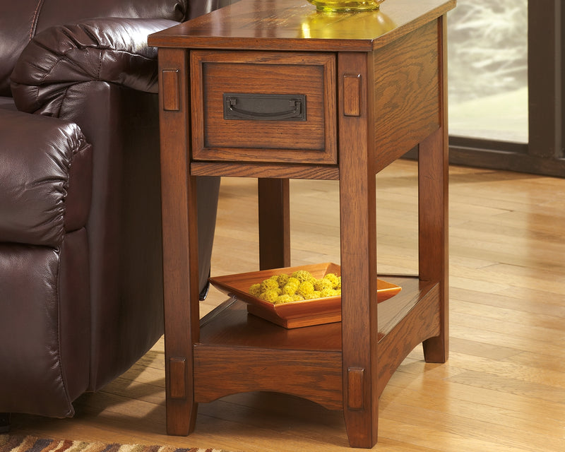 Breegin Brown Chairside End Table