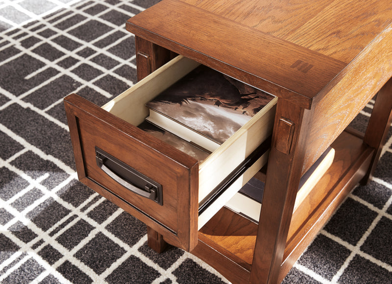 Breegin Brown Chairside End Table