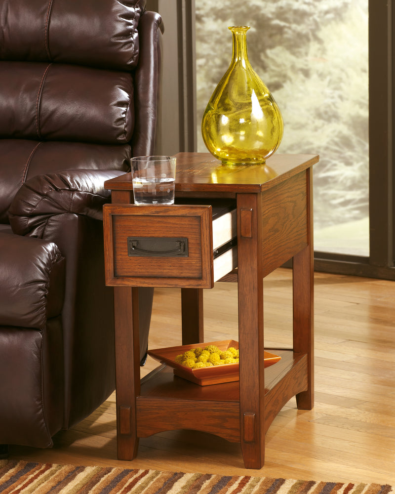 Breegin Brown Chairside End Table