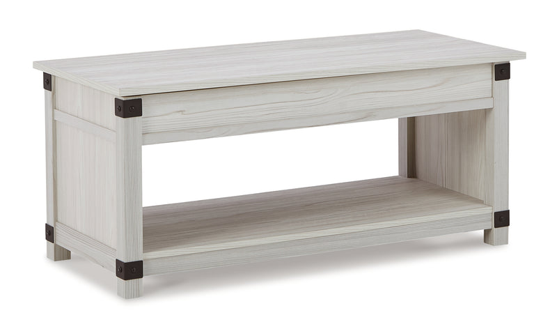 Bayflynn Whitewash Coffee Table With 1 End