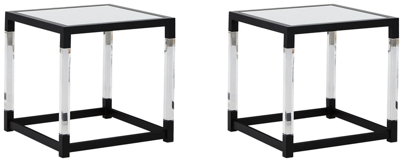 Nallynx Metallic Gray 2 End Tables