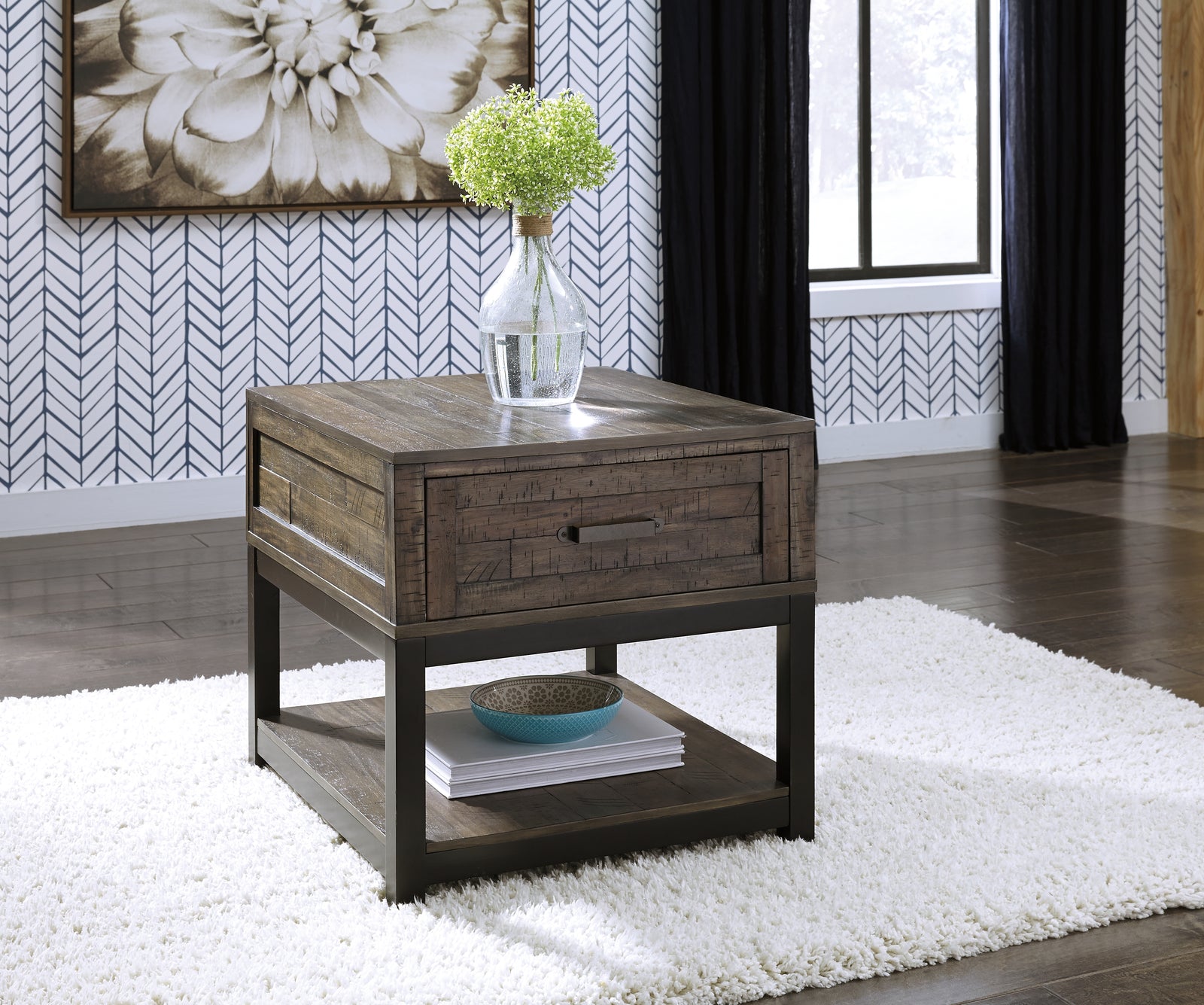 Johurst Grayish Brown 2 End Tables