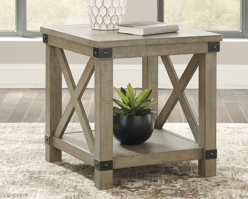 Aldwin Gray Coffee Table With 2 End Tables