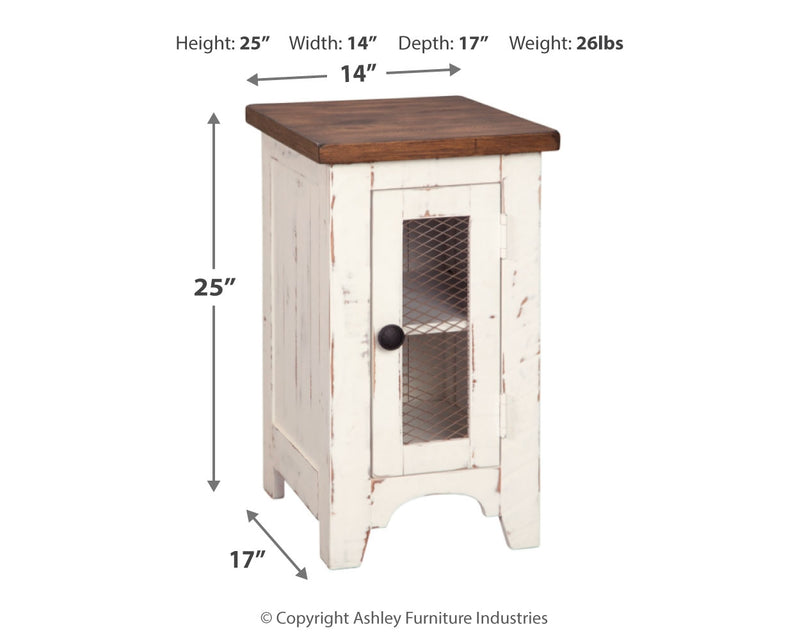 Wystfield White Brown 2 End Tables