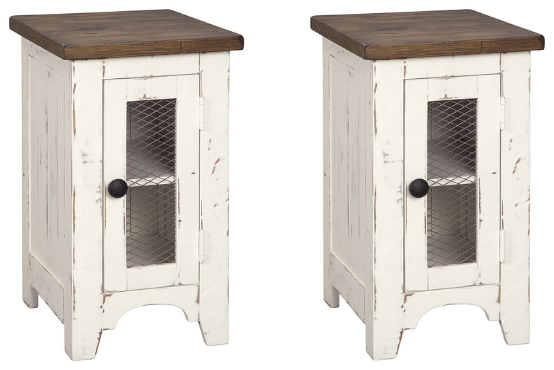 Wystfield White Brown 2 End Tables