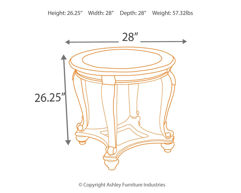 Norcastle Dark Brown 2 End Tables