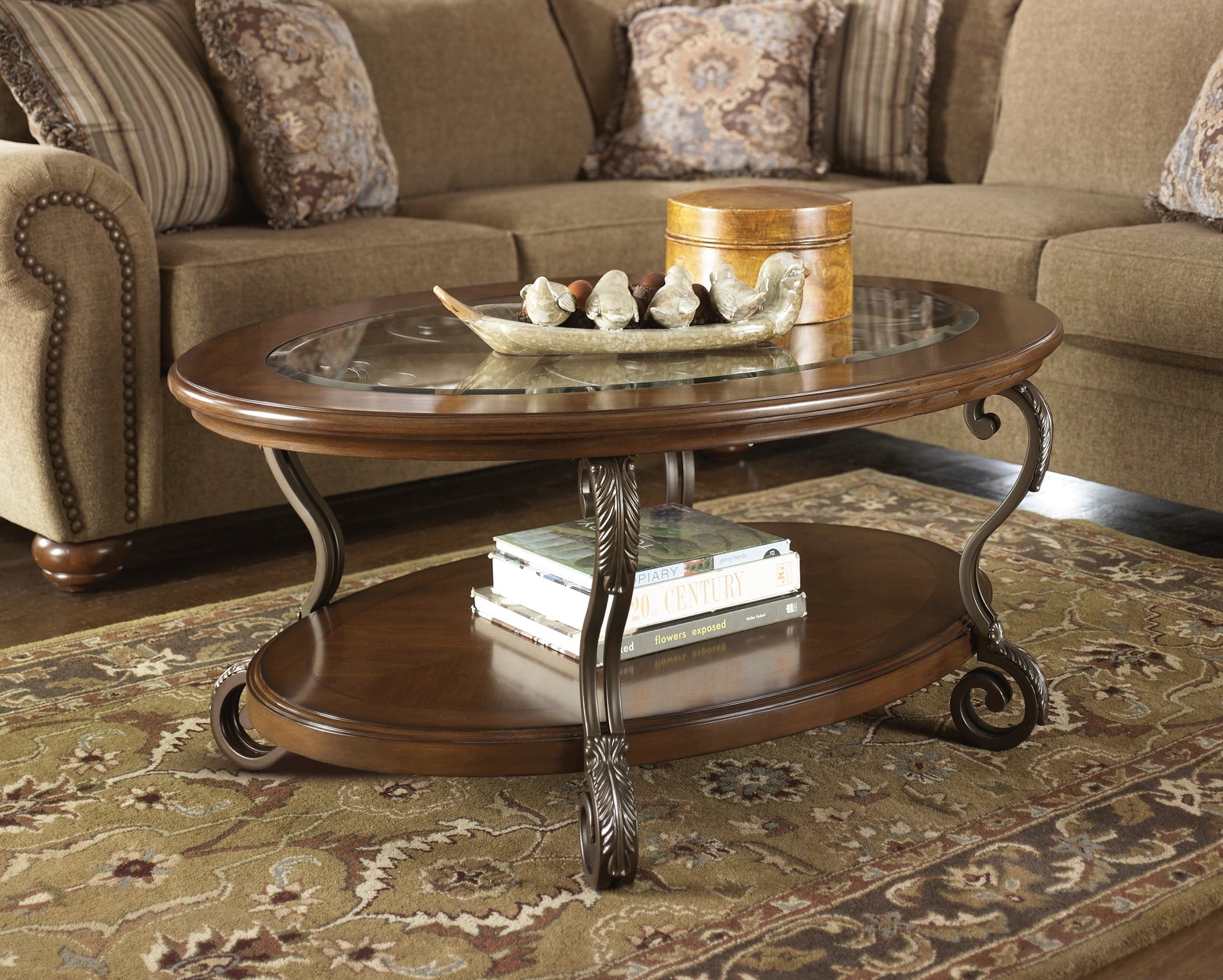 Nestor Medium Brown Coffee Table With 1 End