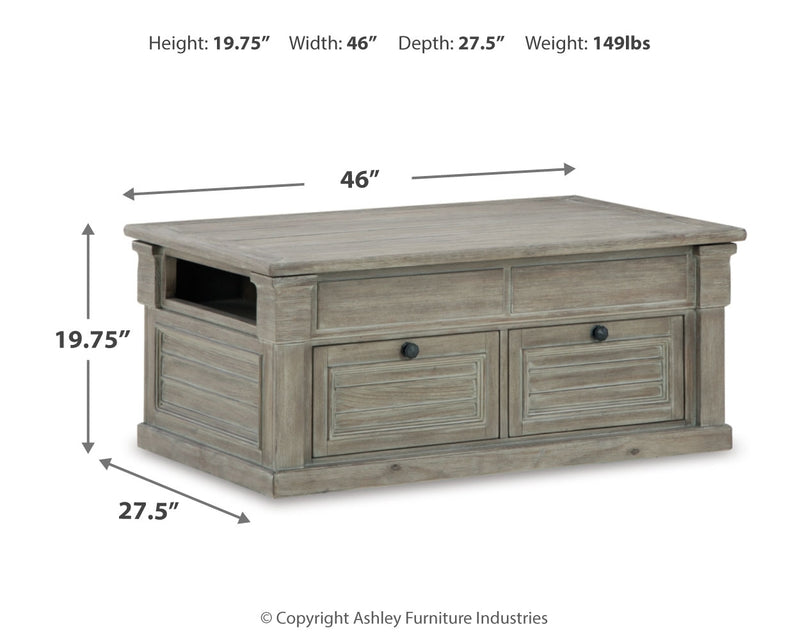 Moreshire Bisque Coffee Table With 2 End Tables