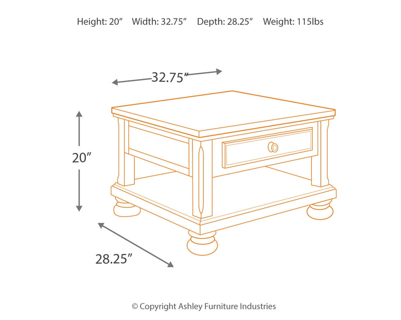 Porter Rustic Brown Coffee Table With 2 End Tables