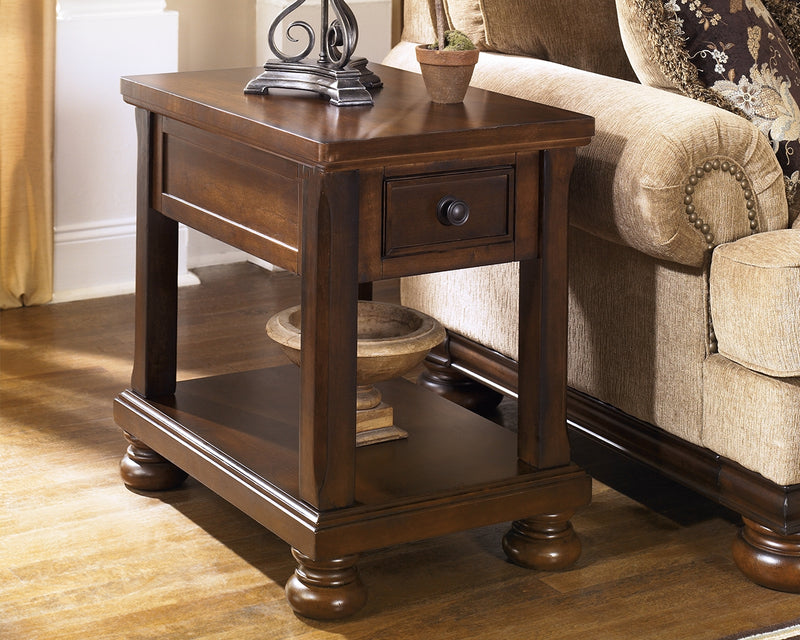 Porter Rustic Brown Coffee Table With 2 End Tables