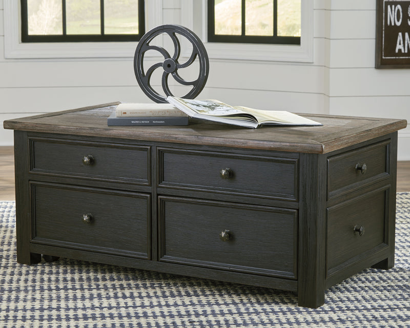 Tyler Grayish Brown Black Creek Coffee Table With 2 End Tables