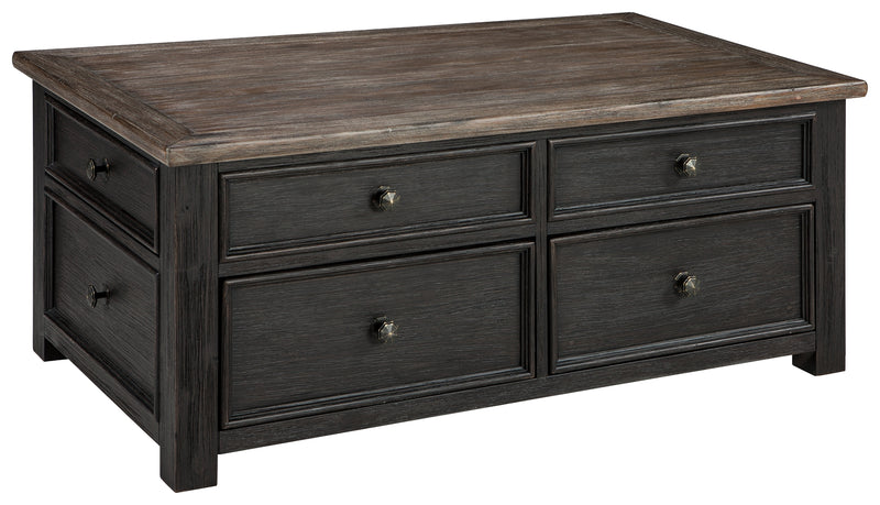 Tyler Grayish Brown Black Creek Coffee Table With 2 End Tables