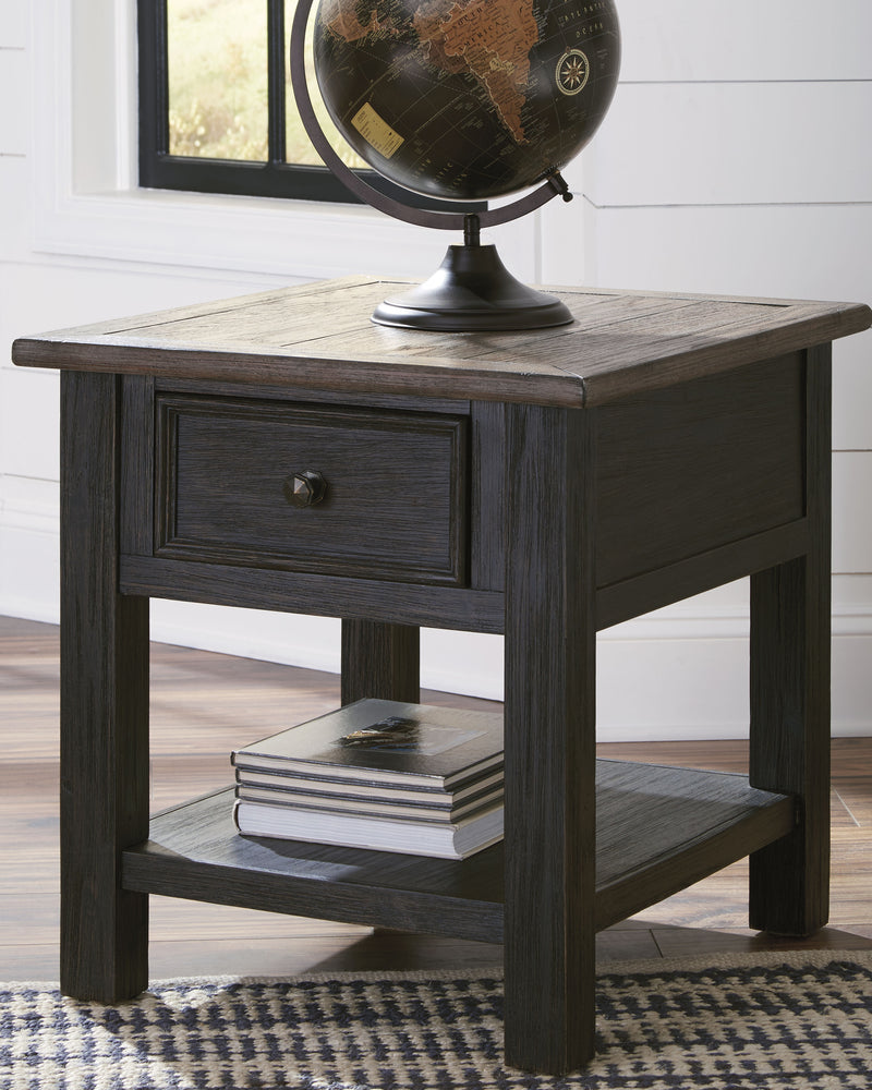 Tyler Grayish Brown Black Creek Coffee Table With 2 End Tables