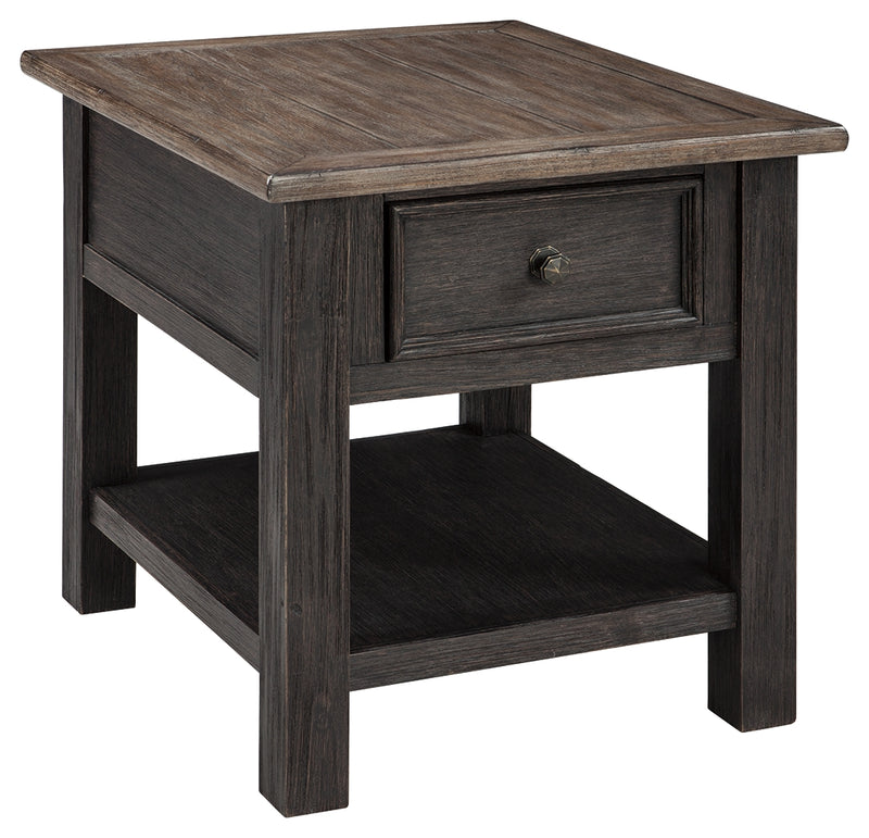 Tyler Grayish Brown Black Creek Coffee Table With 2 End Tables