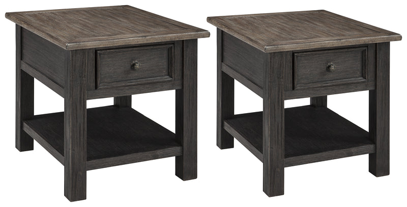 Tyler Grayish Brown Black Creek 2 End Tables