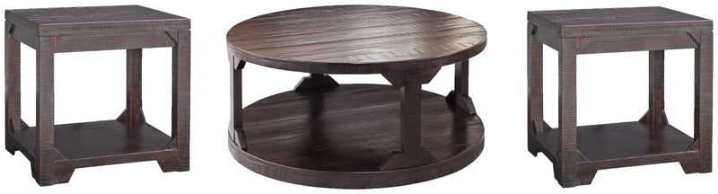 Rogness Rustic Brown Coffee Table With 2 End Tables