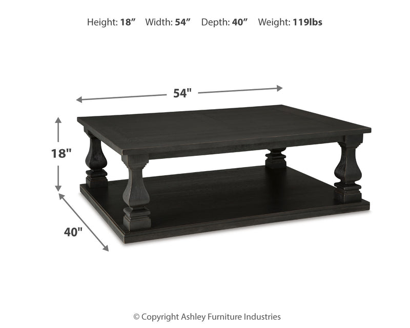 Wellturn Black Coffee Table With 1 End Table