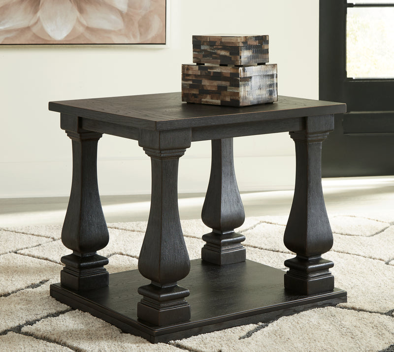 Wellturn Black Coffee Table With 2 End Tables