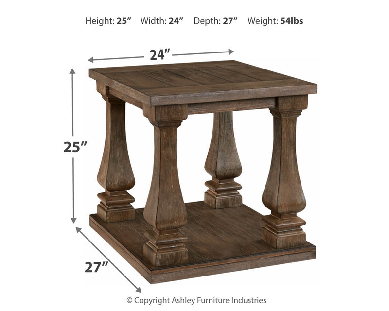 Johnelle Gray Coffee Table With 1 End