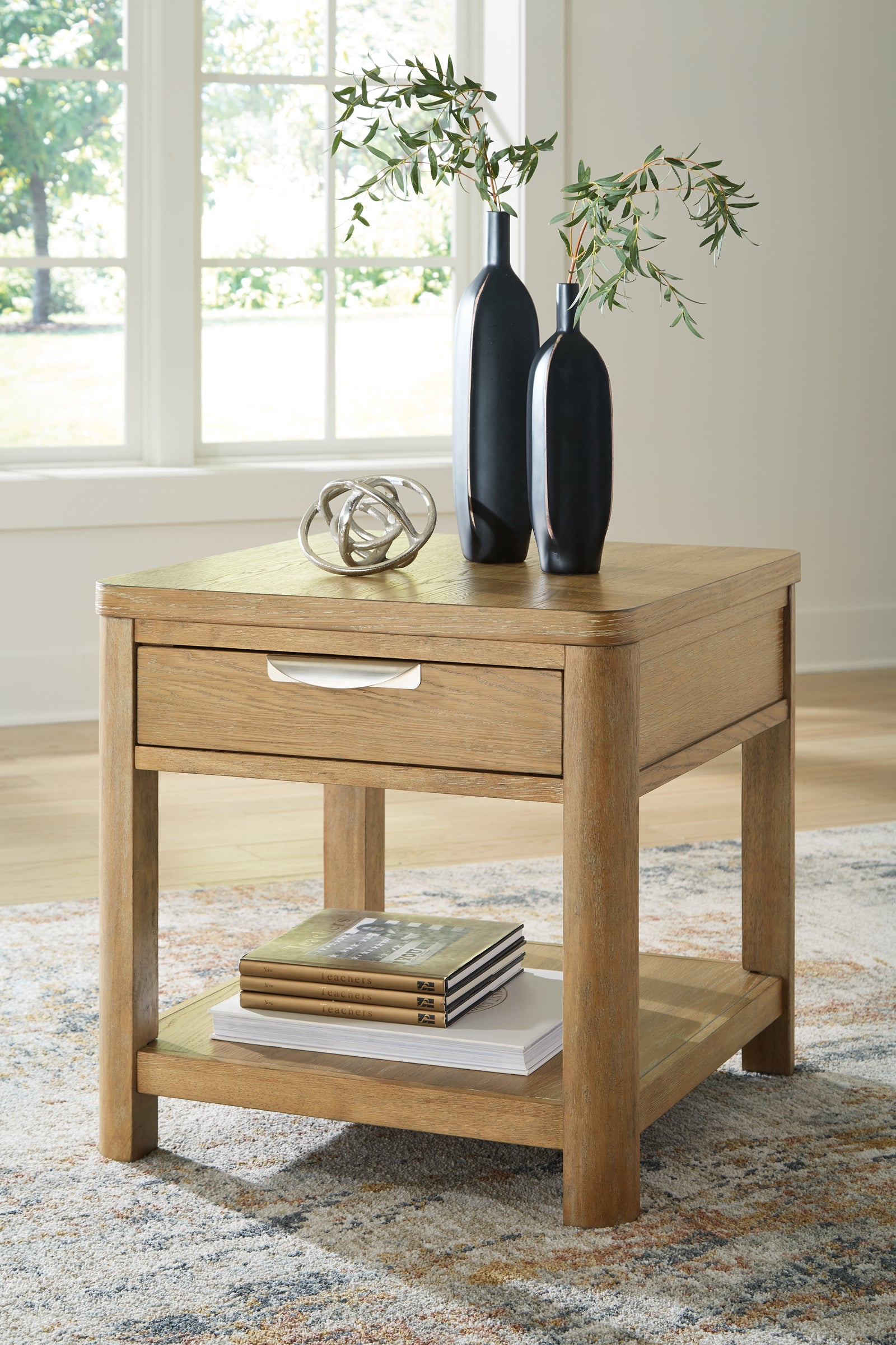 Rencott Light Brown End Table