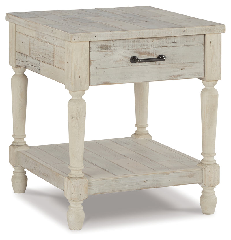 Shawnalore Whitewash Coffee Table With 2 End Tables