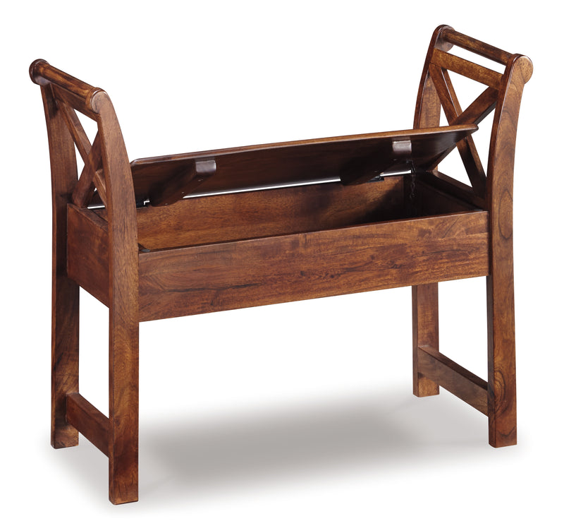 Abbonto Warm Brown Accent Bench