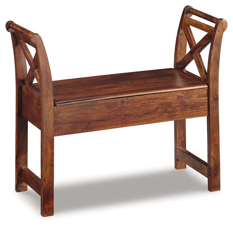 Abbonto Warm Brown Accent Bench