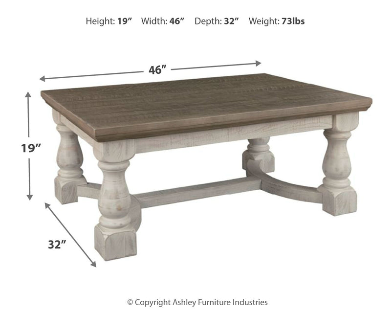 Havalance Gray White Coffee Table With 1 End