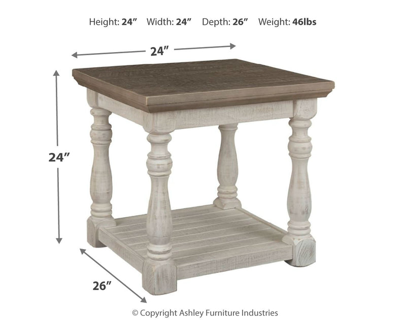 Havalance Gray White Coffee Table With 1 End