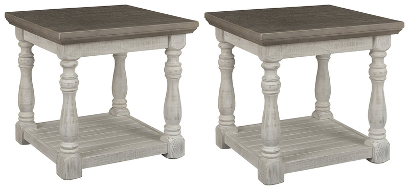 Havalance Gray White 2 End Tables