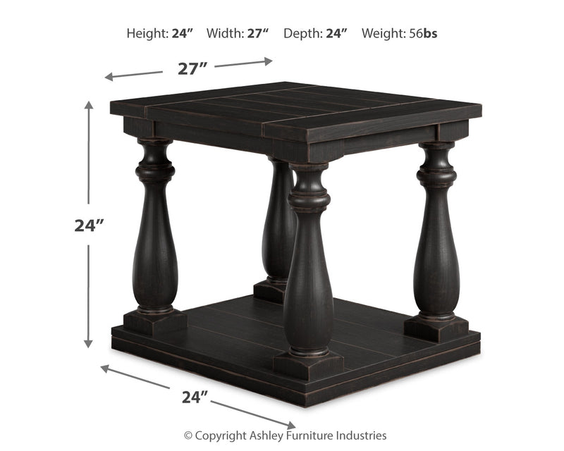 Mallacar Black Coffee Table With 1 End