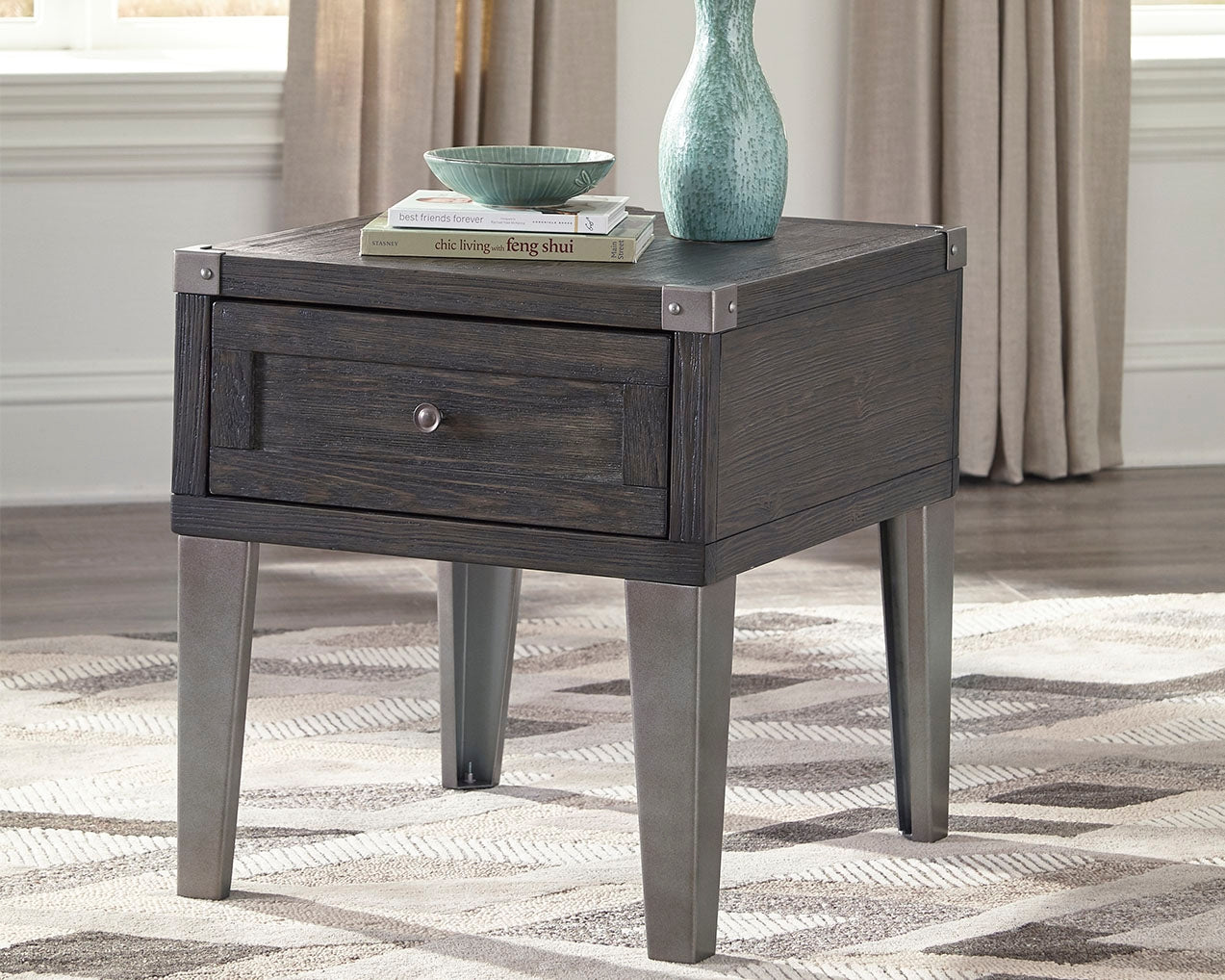 Todoe Dark Gray 2 End Tables