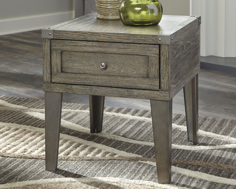 Chazney Rustic Brown 2 End Tables