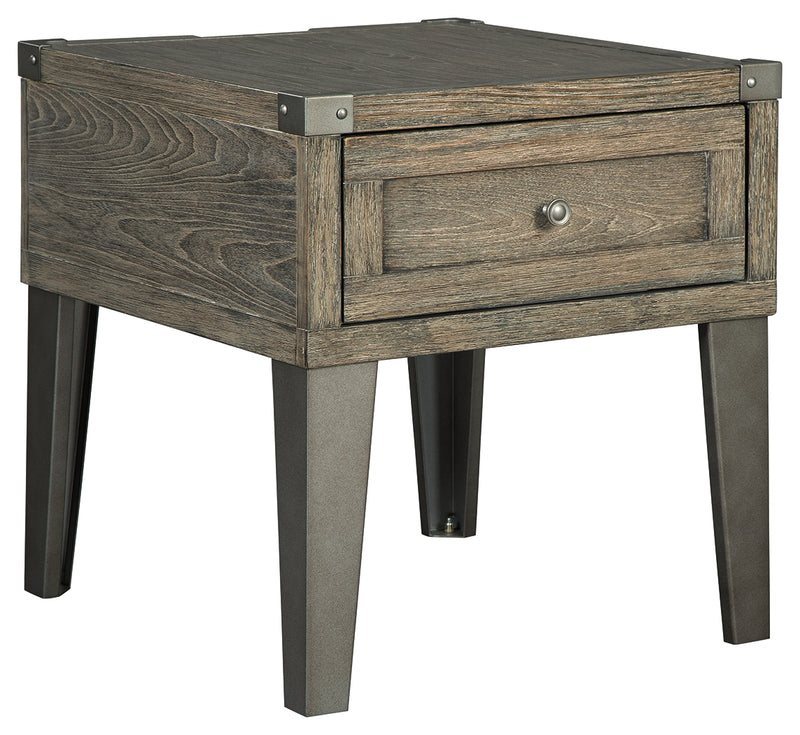 Chazney Rustic Brown 2 End Tables