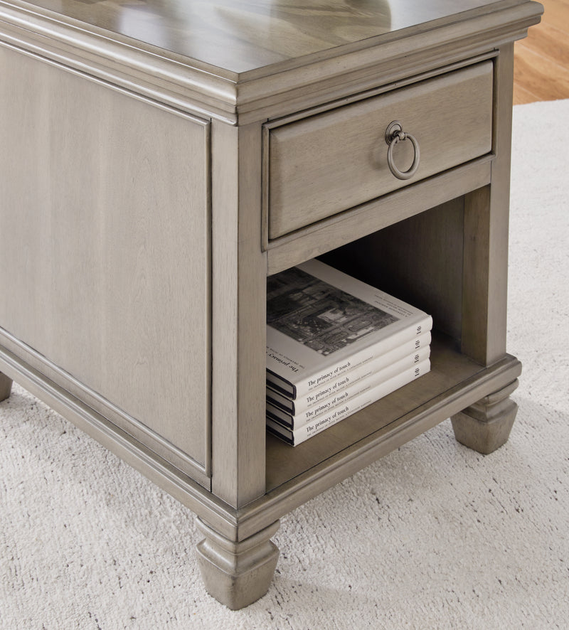 Lexorne Gray Coffee Table With 2 End Tables