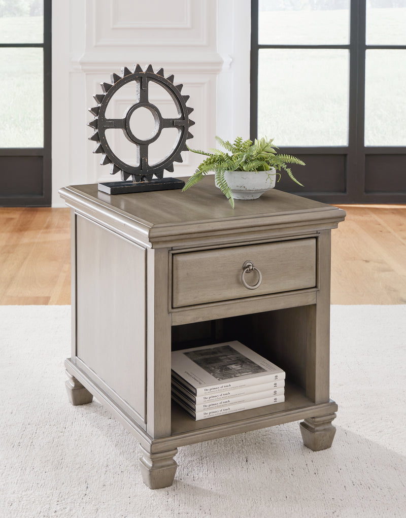 Lexorne Gray Coffee Table With 1 End Table