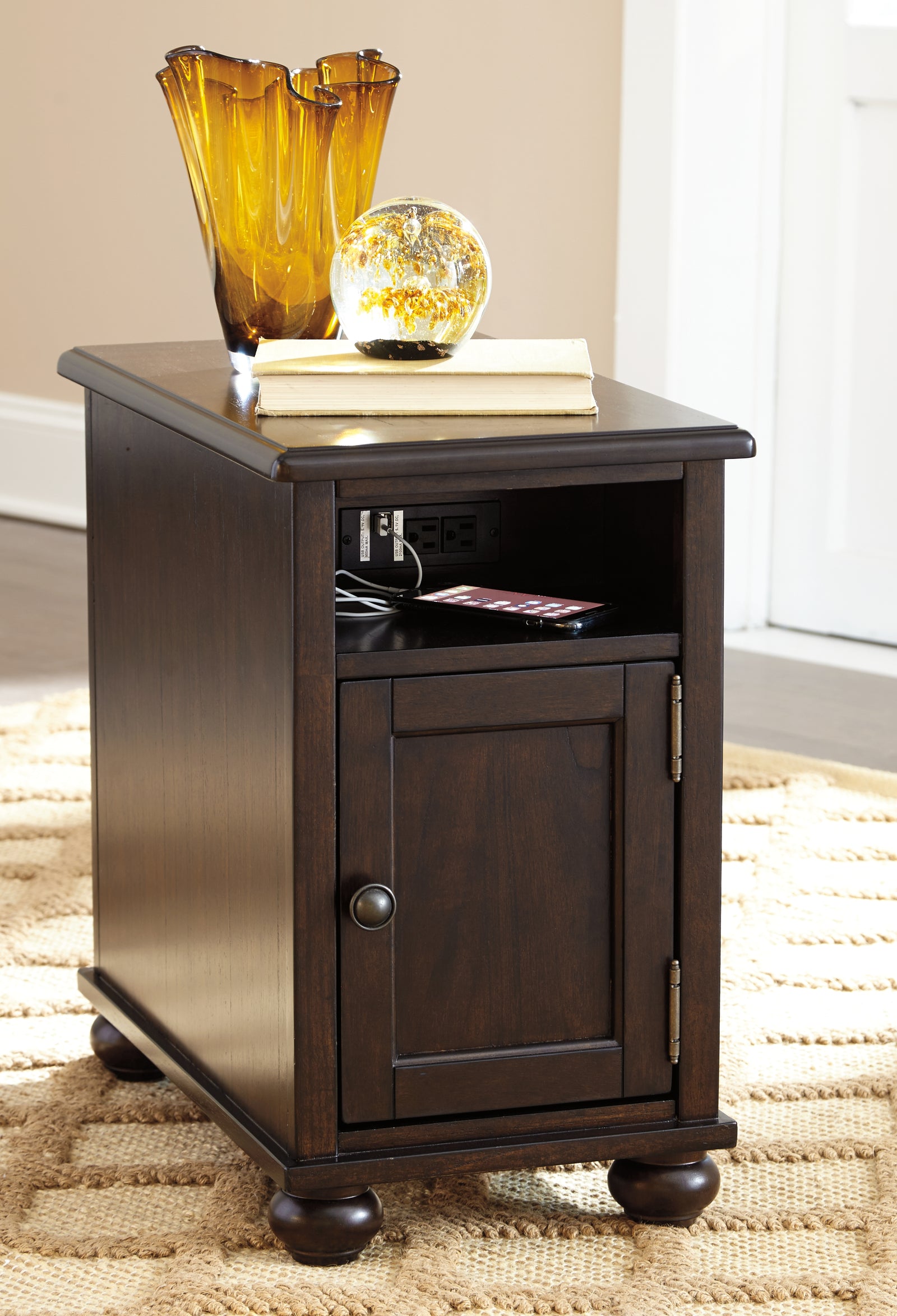 Barilanni Dark Brown 2 End Tables