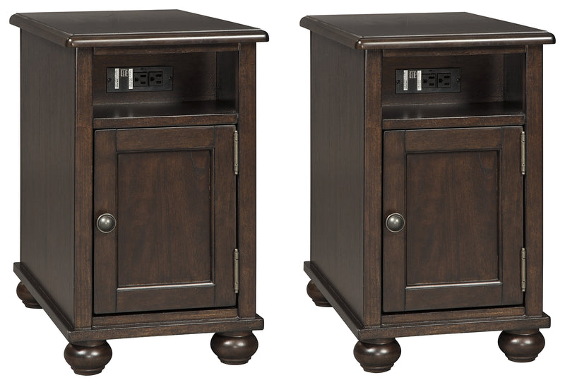 Barilanni Dark Brown 2 End Tables