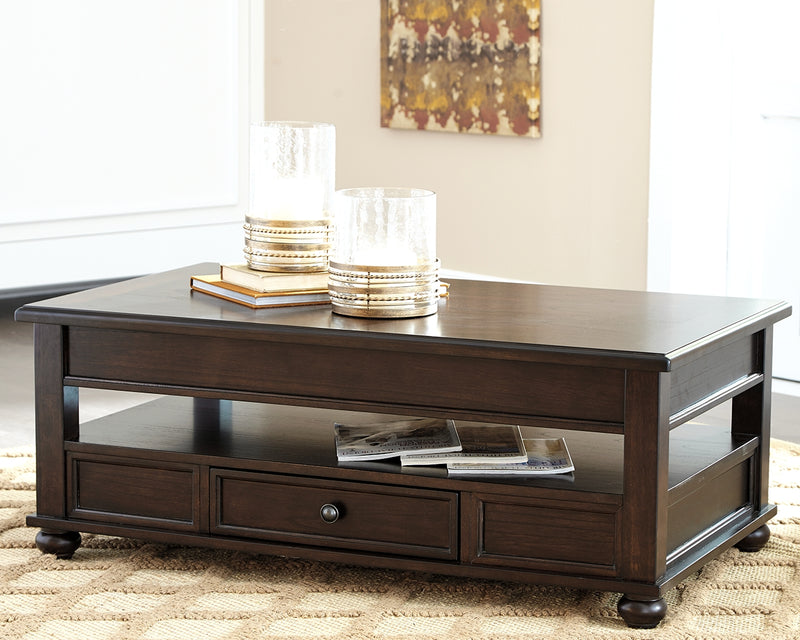 Barilanni Dark Brown Coffee Table With 1 End