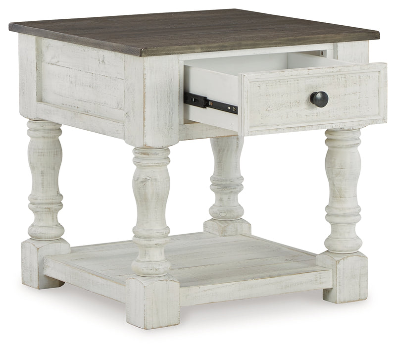 Havalance White Gray Coffee Table With 2 End Tables