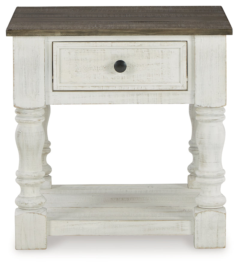 Havalance White Gray Coffee Table With 2 End Tables