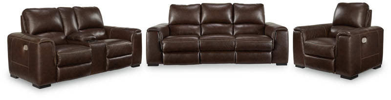 Alessandro Walnut Sofa Loveseat And Recliner