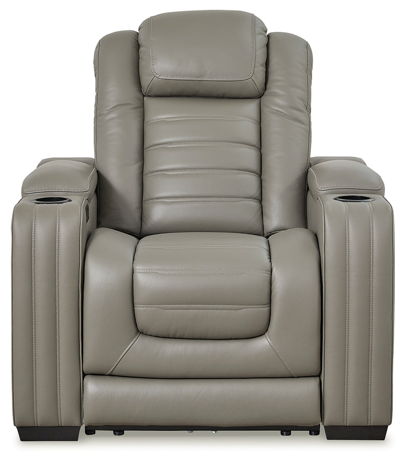 Backtrack Gray Sofa Loveseat And Recliner