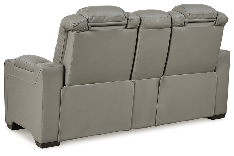 Backtrack Gray Sofa Loveseat And Recliner