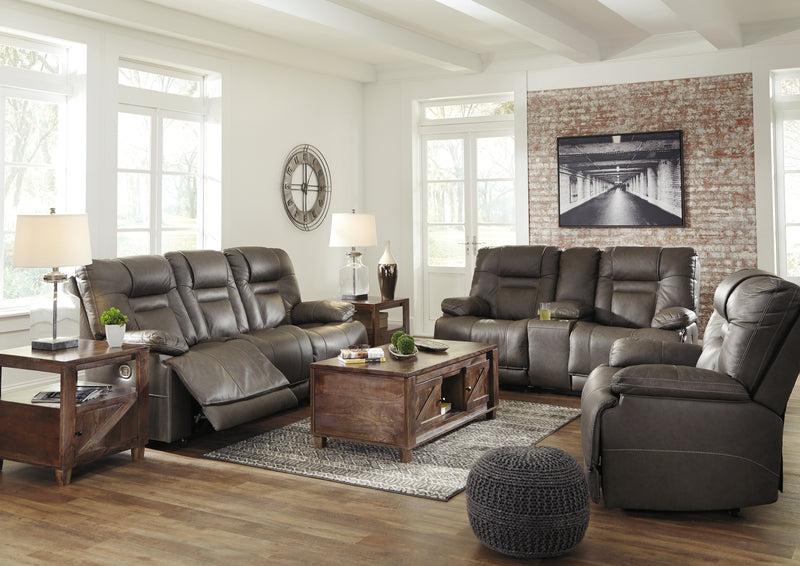 Wurstrow Smoke Sofa Loveseat And Recliner