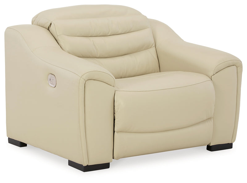 Center Cream Line 2-Piece Sectional With Recliner