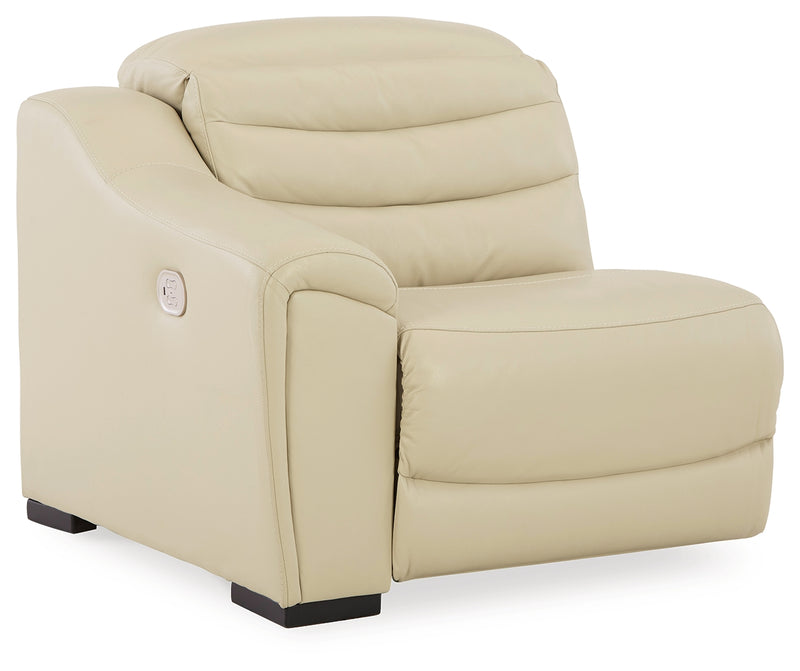 Center Cream Line 2-Piece Sectional With Recliner