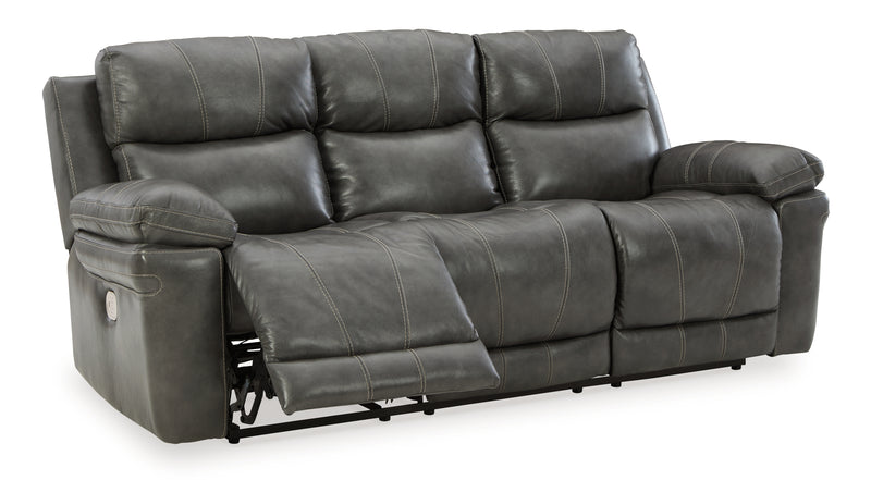 Edmar Charcoal Sofa And Loveseat