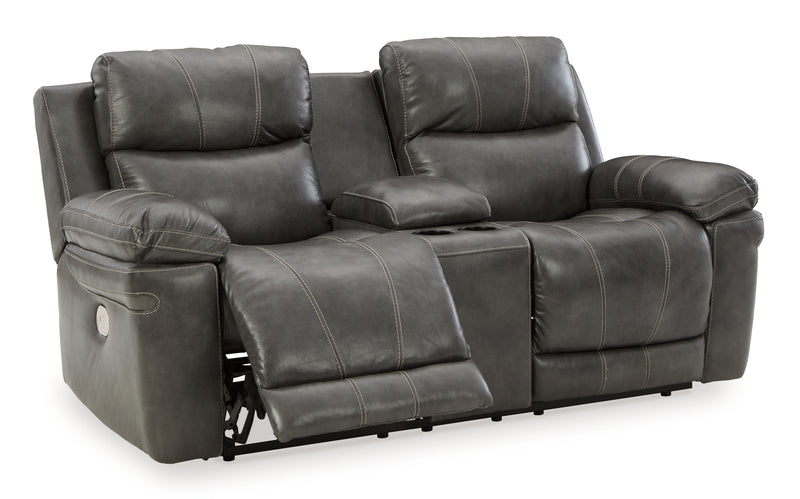 Edmar Charcoal Sofa And Loveseat