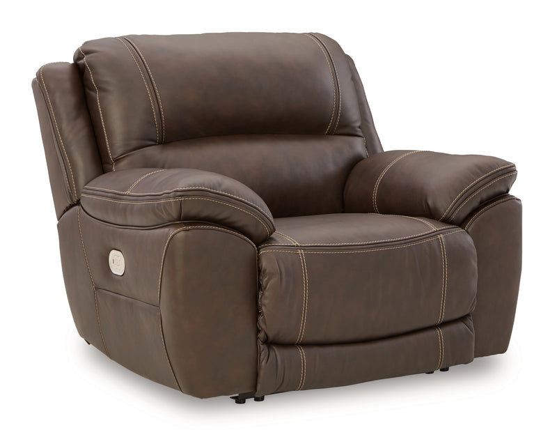 Dunleith Chocolate 6-Piece Sectional With Recliner